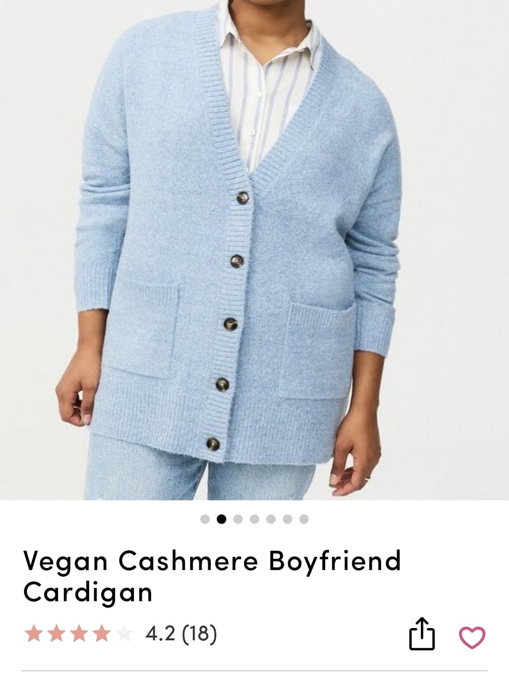 torrid Light Blue Boyfriend Cardigan